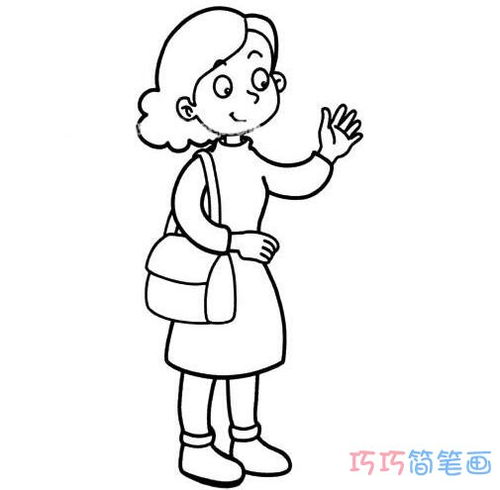 母亲的简笔画怎么画