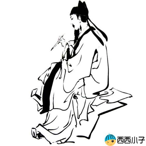 古人简笔画背影，古人简笔画图片