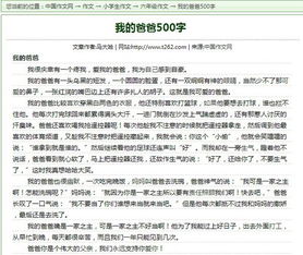 我的父亲作文500字左右初二，我的父亲作文500字六年级