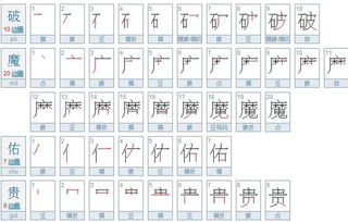 破的笔顺笔画