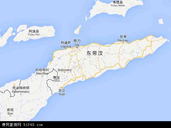 东帝汶地图全图，东帝汶地图人口