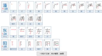 盘的笔顺和组词，潘的笔顺笔画顺序表