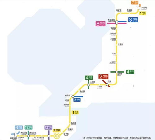 青岛1号线地铁线路，青岛1号线地铁站所有的站点名称