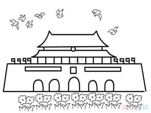 怎么画天安门建筑卡通画?手绘天安门简笔画教程