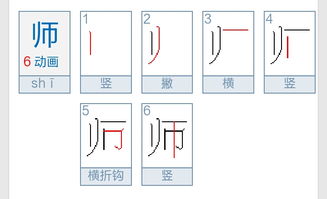 师的笔画顺序怎么写的顺字，师的笔画笔顺序