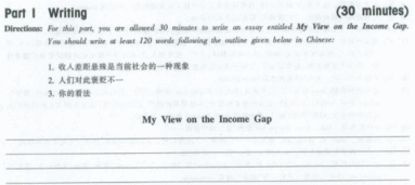 英语四级考试试卷格式?