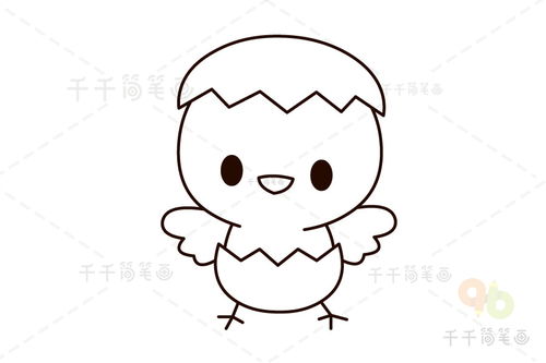 小鸡的简笔画 简单又好看，小鸡的简笔画 简单