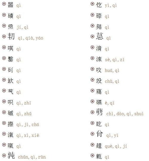 yi四声的字，mu四声的字