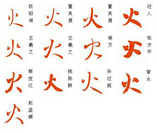 火怎么写?