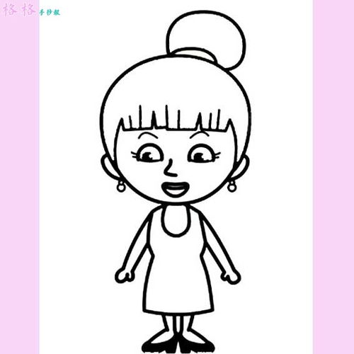 简笔画妈妈怎么画，人物简笔画妈妈