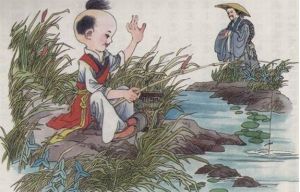 蓬头稚子学垂纶中的蓬头稚子学垂纶的意思