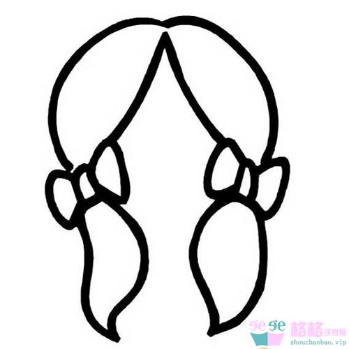 头发简笔画图片，妈妈的头发简笔画