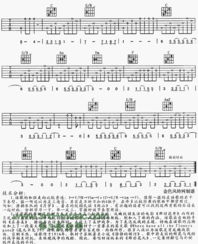 歌曲《那些花儿》的吉他谱,清楚一点的