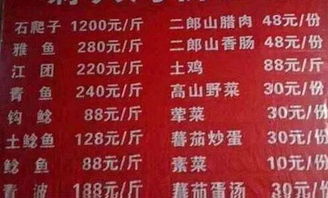 天价菜单40万图片，40万天价菜单
