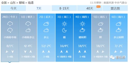 临清天气预报24小时天气情况临清，济南天气预报
