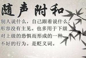随声附和的意思