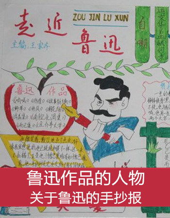 鲁迅手抄报怎么画