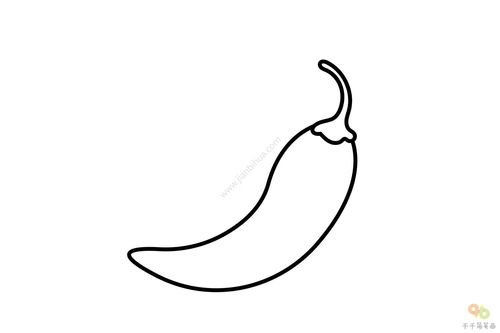 简笔画尖辣椒画法步骤