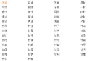 甘怎么组词语一年级，甘 怎么组词