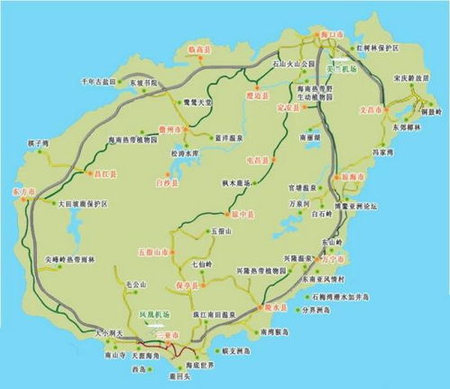 海南岛的地图
