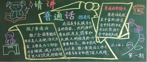 推广普通话黑板报图片小学清晰版，推广普通话黑板报图片 高中