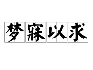 梦寐以求的寐是什么意思，梦寐以求下一句
