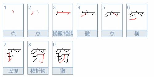 解的笔顺笔画，藏的笔顺