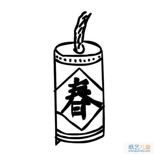 鞭炮简笔画