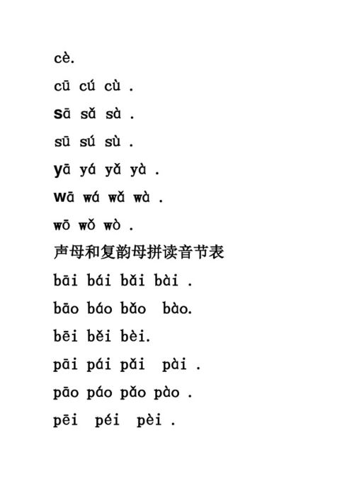 单韵母和声母有哪些?