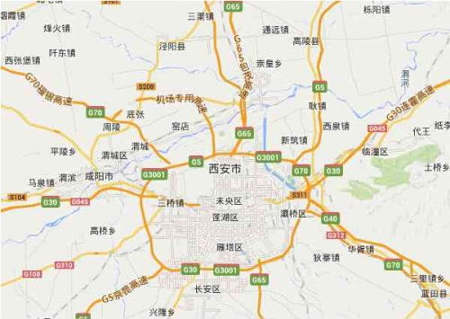 西安13个区的划分地图