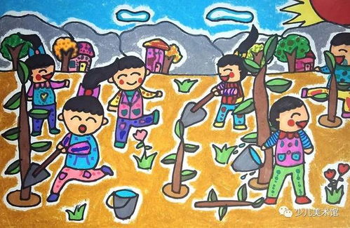 快乐童年绘画作品，快乐童年绘画简单