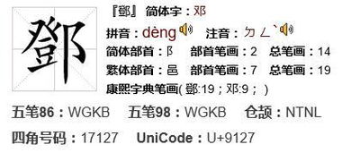 邓的笔画顺序