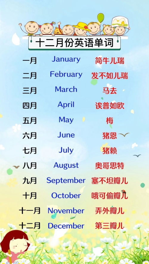 一到十二的英语单词怎么写?