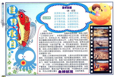 水的手抄报怎么画，节约用水的手抄报
