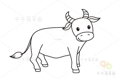 牛的简笔画法大全 拟人化