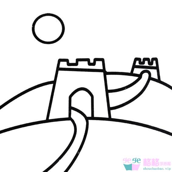 万里长城简笔画图片 万里长城怎么画