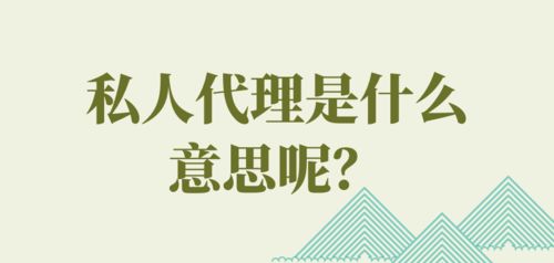 代理人是啥意思呀?