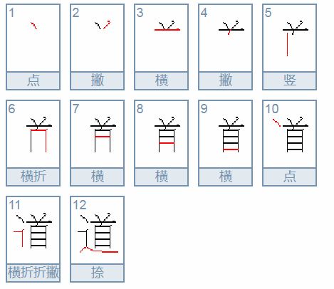 迟到的到的笔画，到的笔画顺序正确写法
