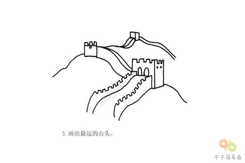 万里长城简笔画图片，长城图片万里长城简笔画