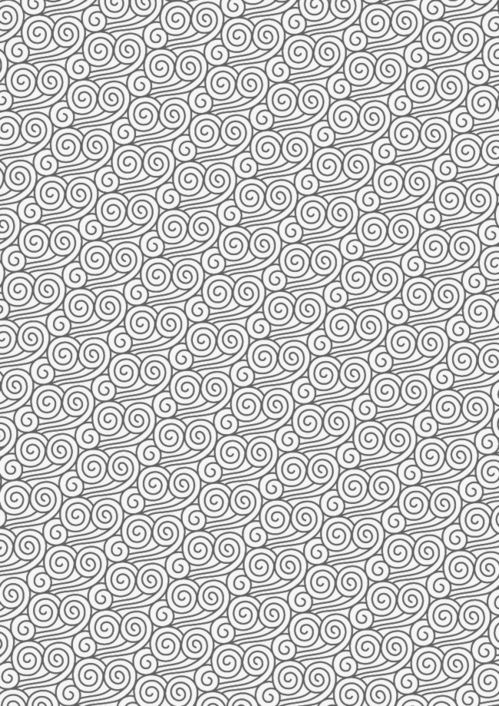 卷云纹简笔画，卷云纹勒子