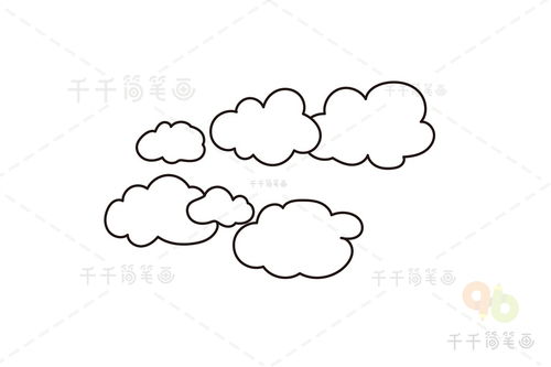 雨云简笔画步骤图