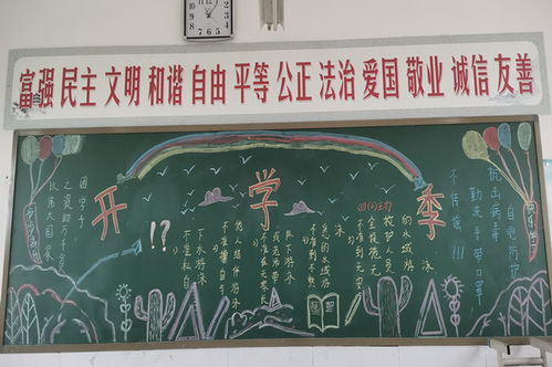 新学期黑板报设计