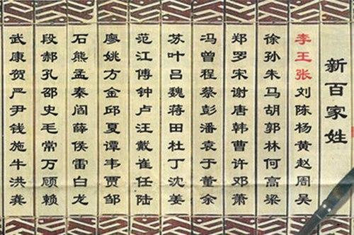 百家姓有哪些?