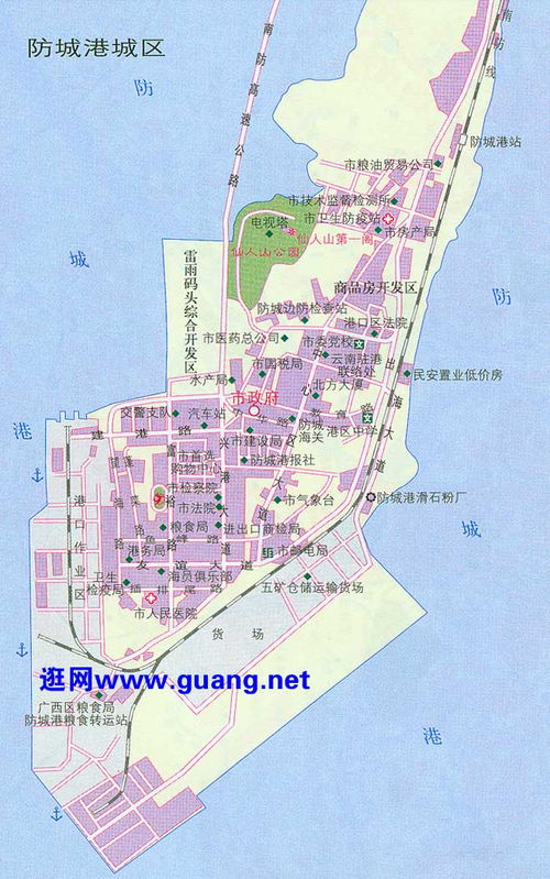 广西防城港市地图，防城港市地图导航