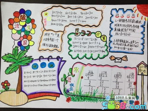 除法手抄报的字怎么写
