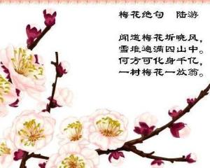 梅花绝句其一，梅花绝句宋陆游其二