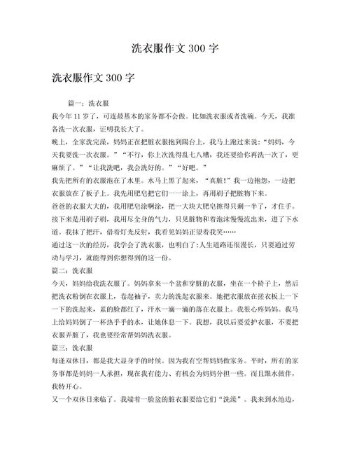 我爱做家务的作文300字
