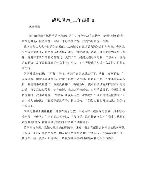 感恩母亲的作文6篇