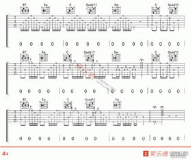 斑马斑马吉他谱简单版 简化版，斑马斑马吉他谱简单版指弹