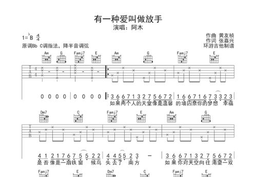 谁知道那里有山野的(怎么忍心放开手)的吉他谱